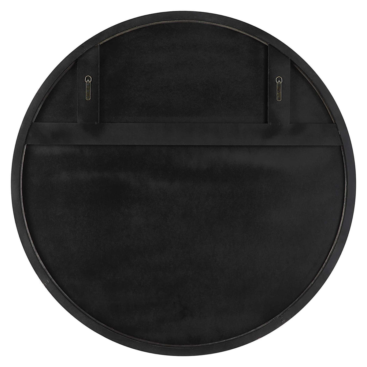 Sele Oversized Round Mirror - Black by Uttermost - View 6