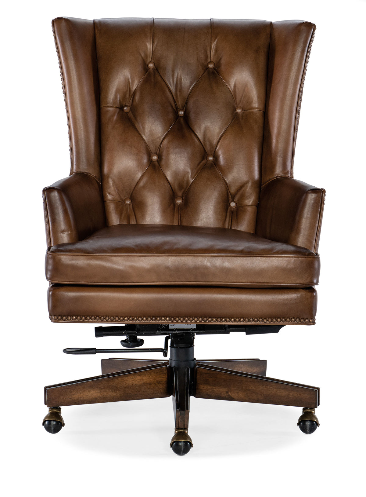 Finley Executive Chair - Dark Brown by Hooker Furniture - View 6