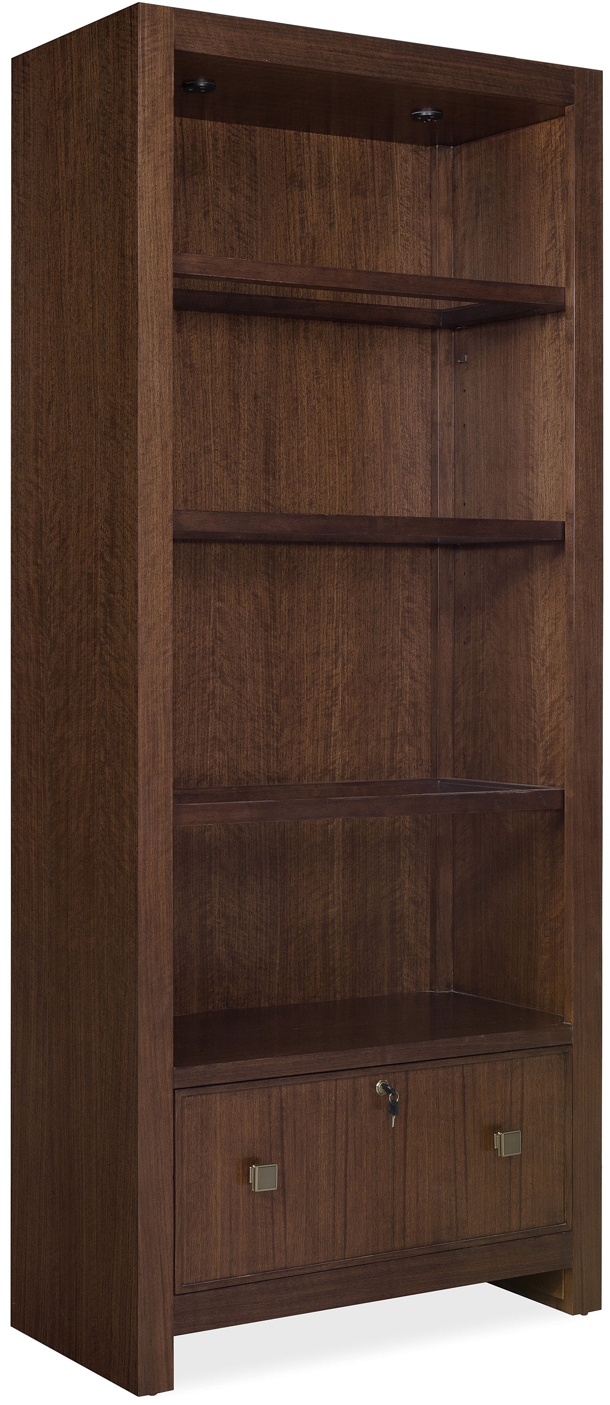 Archives Bookcase Dark Wood - Dark Brown by Hooker Furniture - View 1