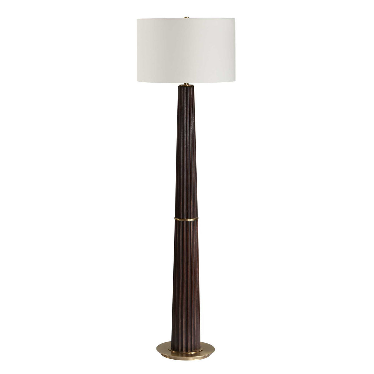 Forage Floor Lamp Dark Oak - Dark Brown / Gold by Uttermost - View 4