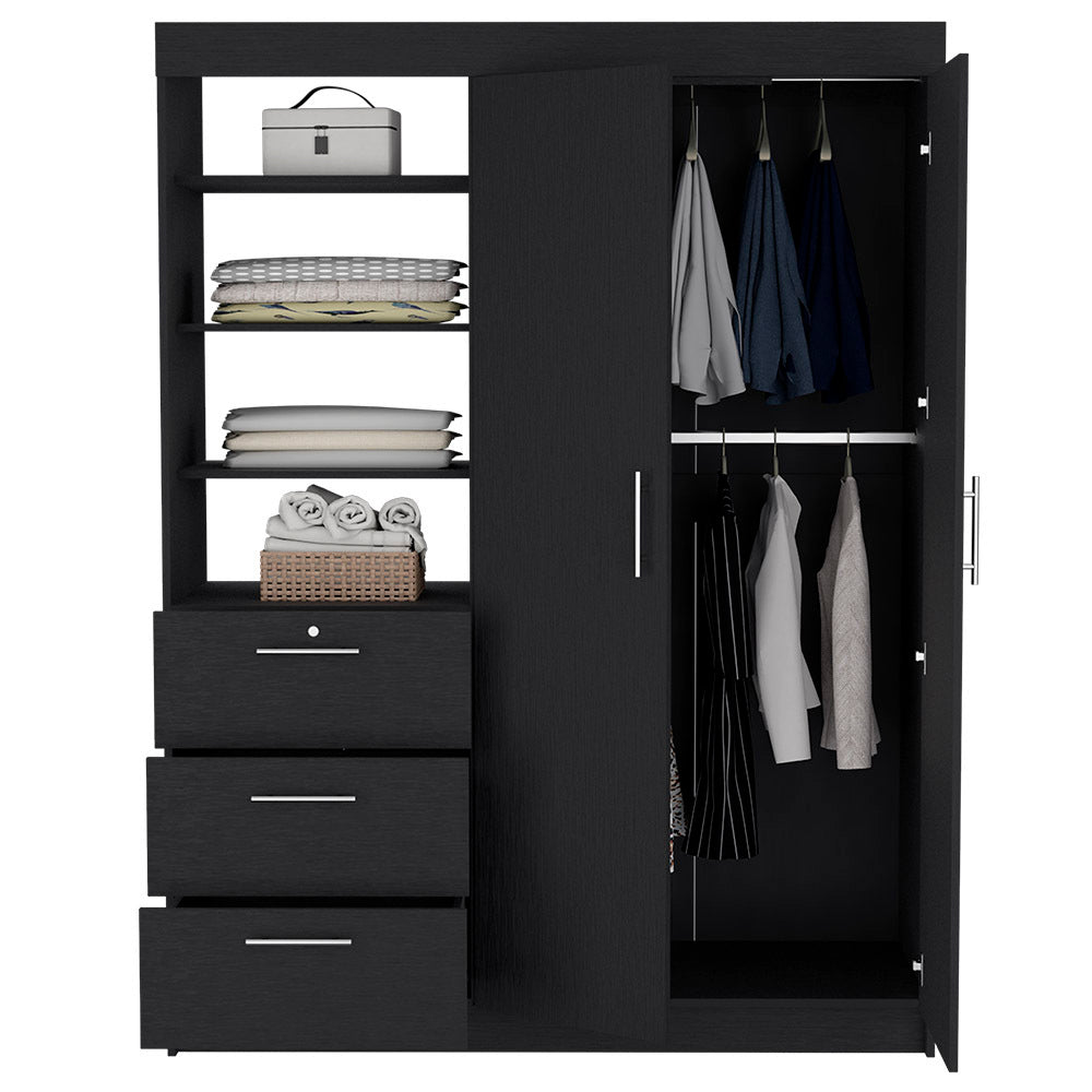 Armoire Rumanu, Bedroom, Black - sold by Home Elegance USA