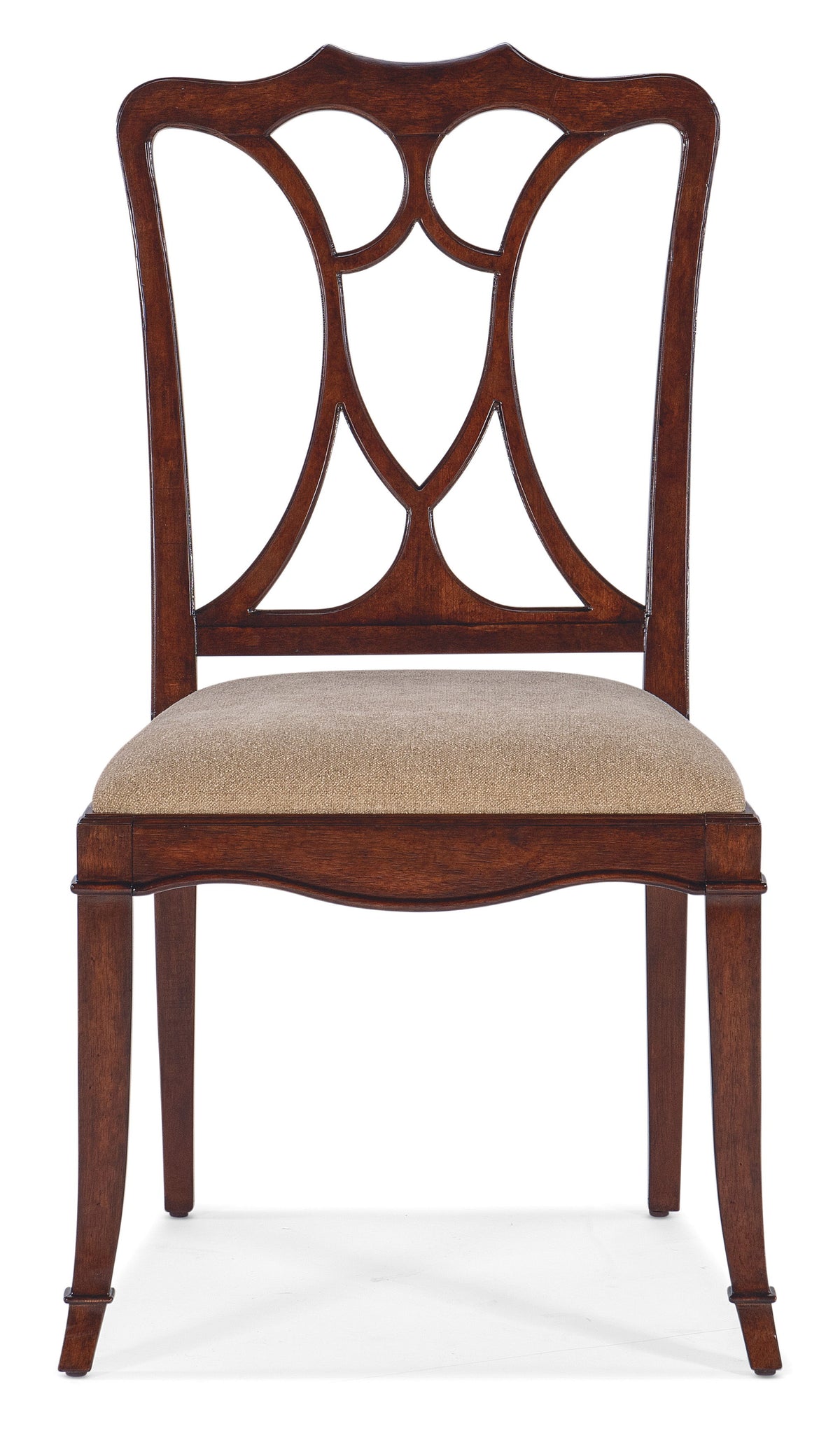 Charleston Upholstered Seat Side Chair (Set of 2) - Dark Brown / Beige by Hooker Furniture - View 7