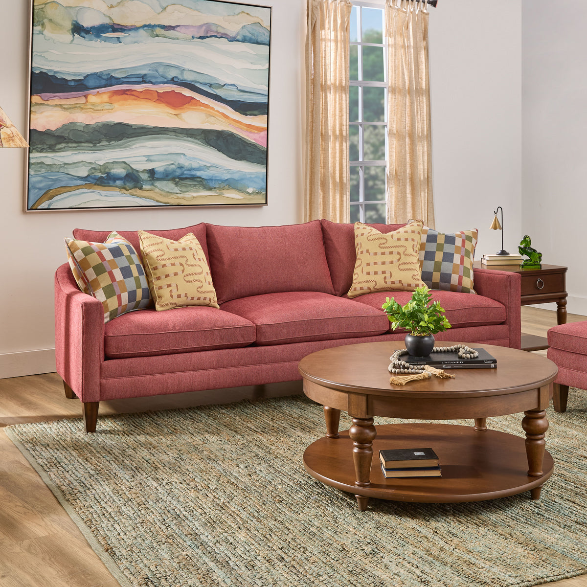 Eleanora Large Three-Cushion Sofa With Legs | Flexsteel