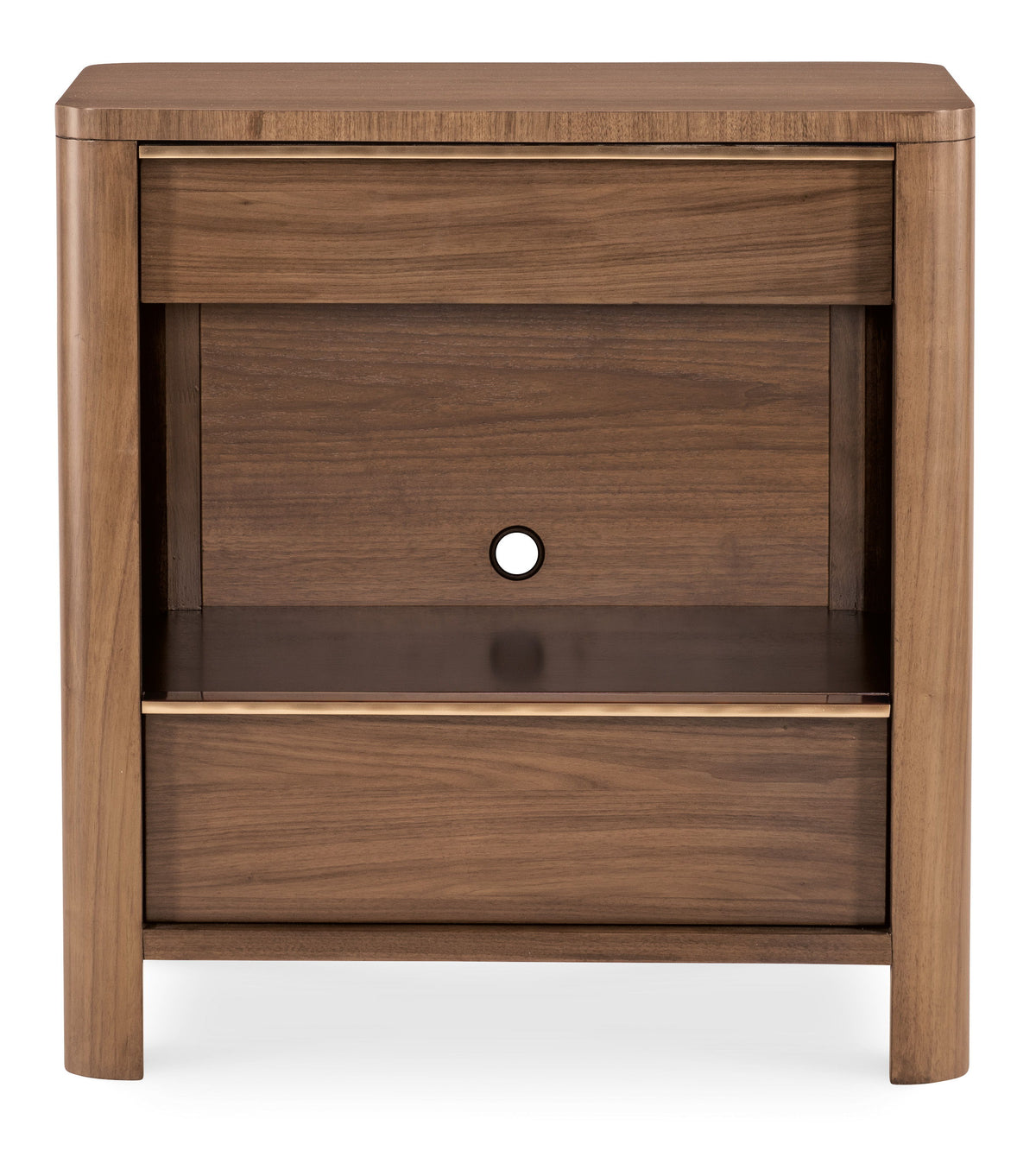 Eleana Two Drawer Nightstand Medium Wood - Dark Brown by Hooker Furniture - View 3