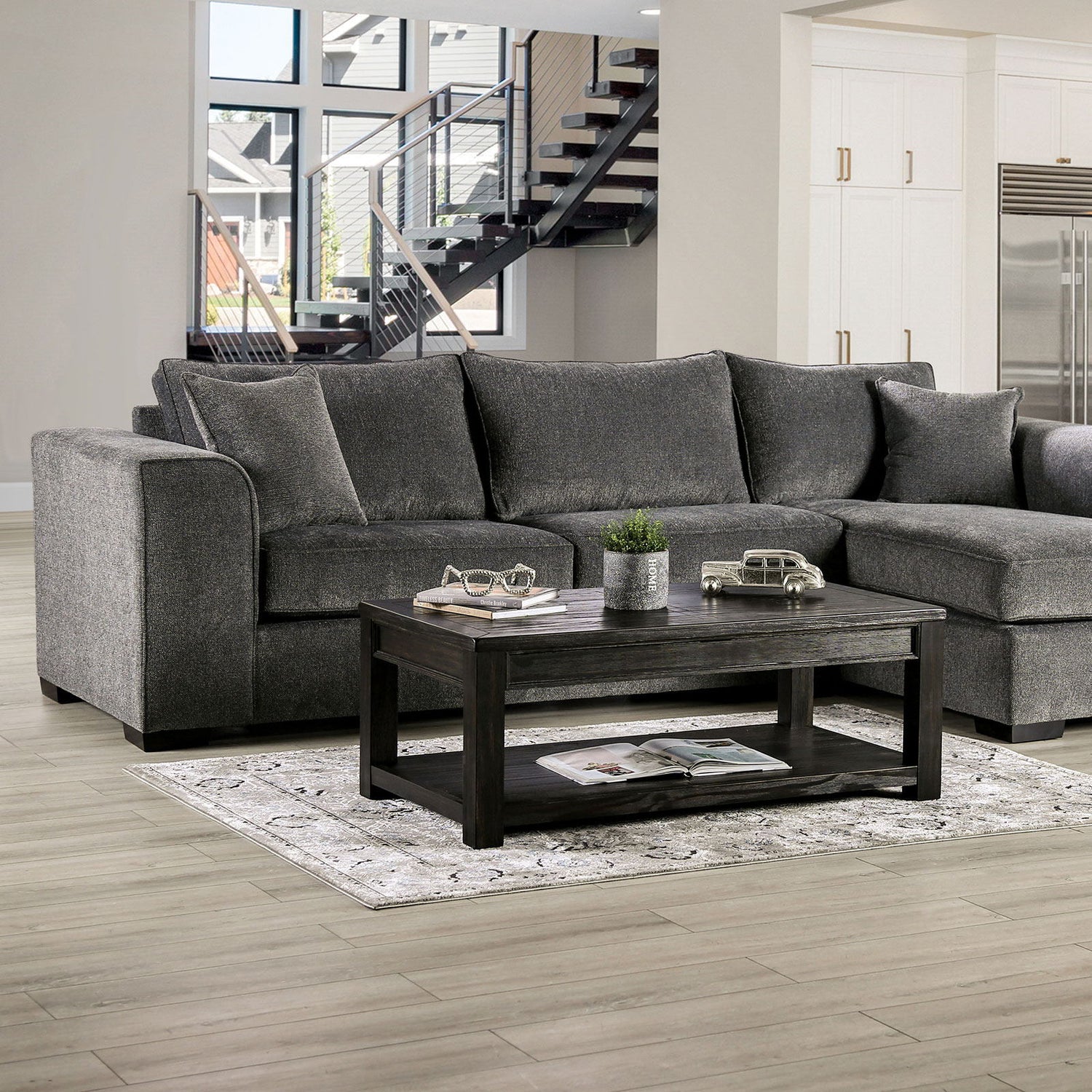 Degelis - Sectional - Gray | Home Elegance USA