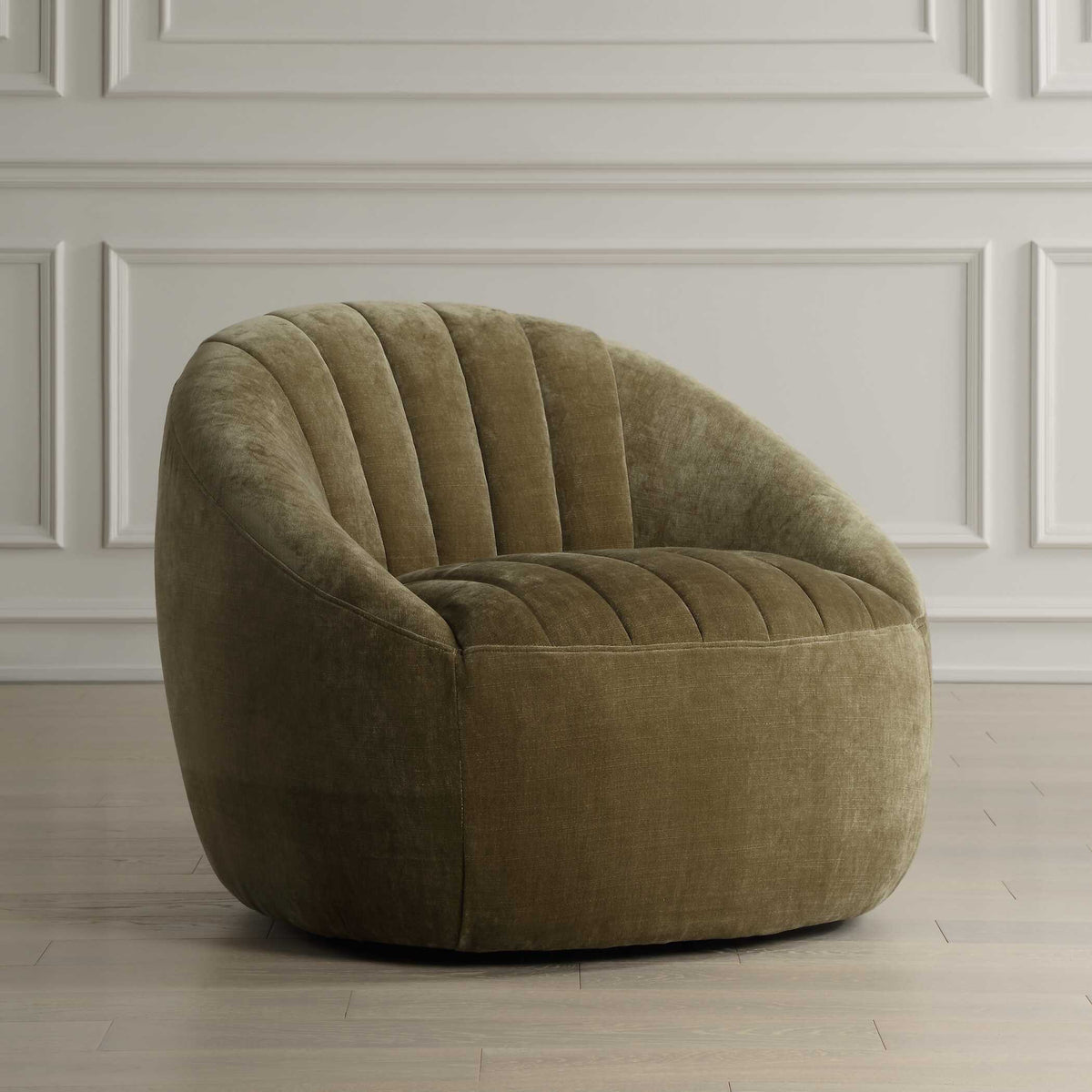 Narrows Swivel Chair - Green by Uttermost - View 3