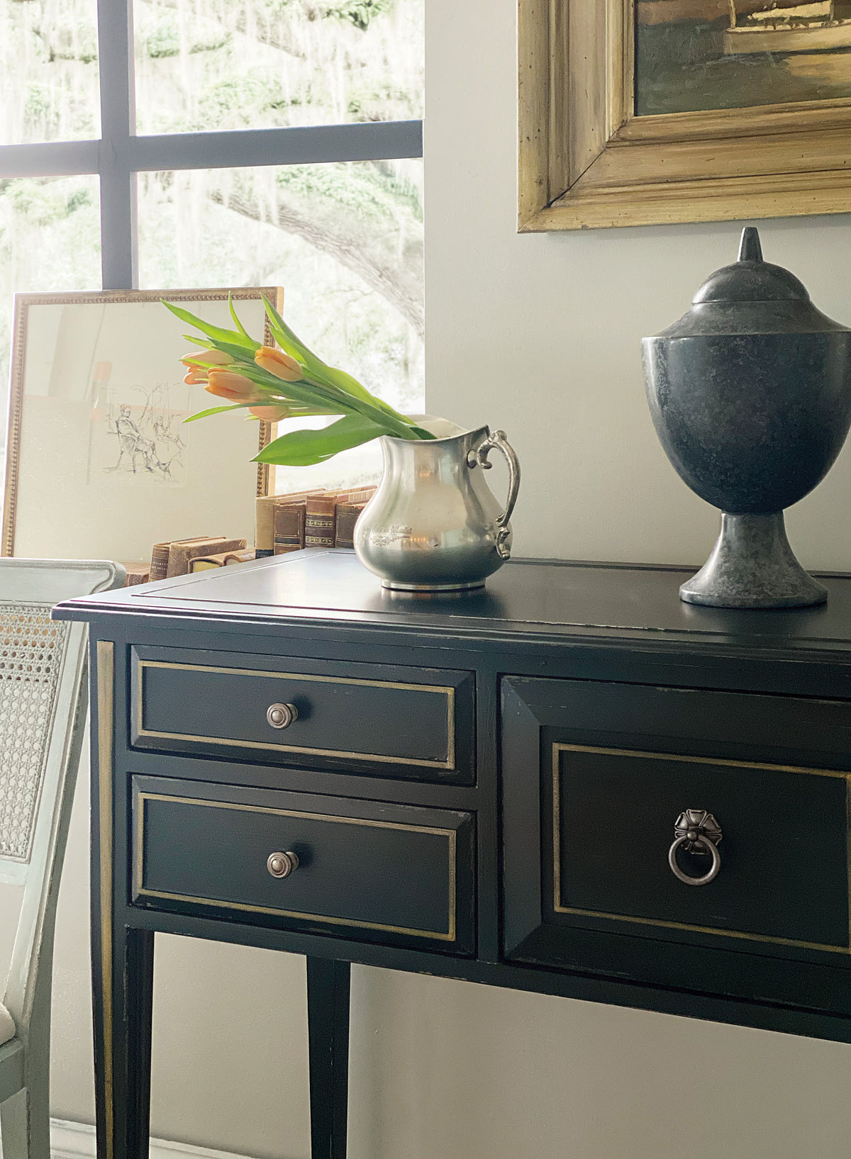 Charleston Five-Drawer Console Table - Dark Green by Hooker Furniture - View 5