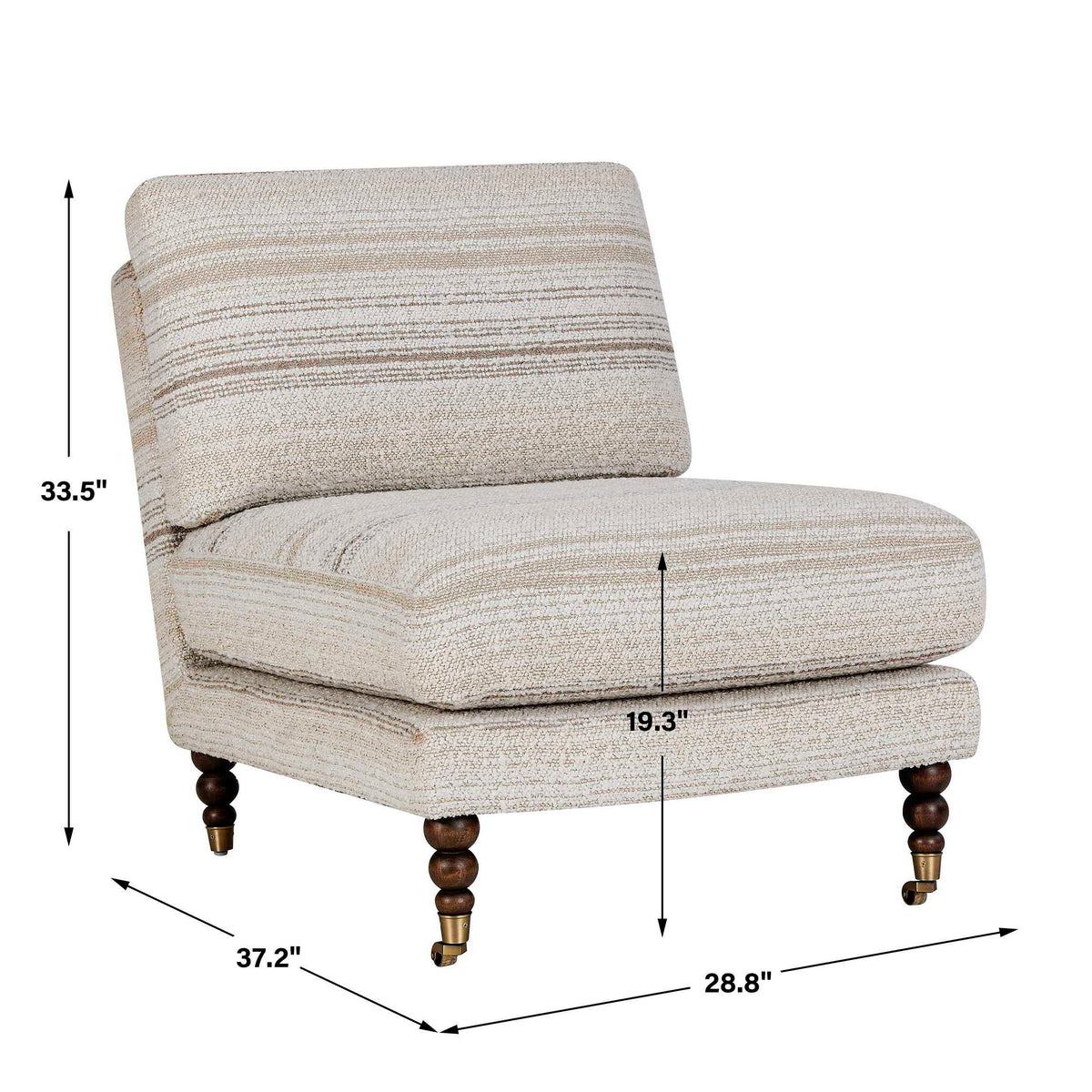 Chatsworth Modern Slipper Chair - White by Uttermost - View 10