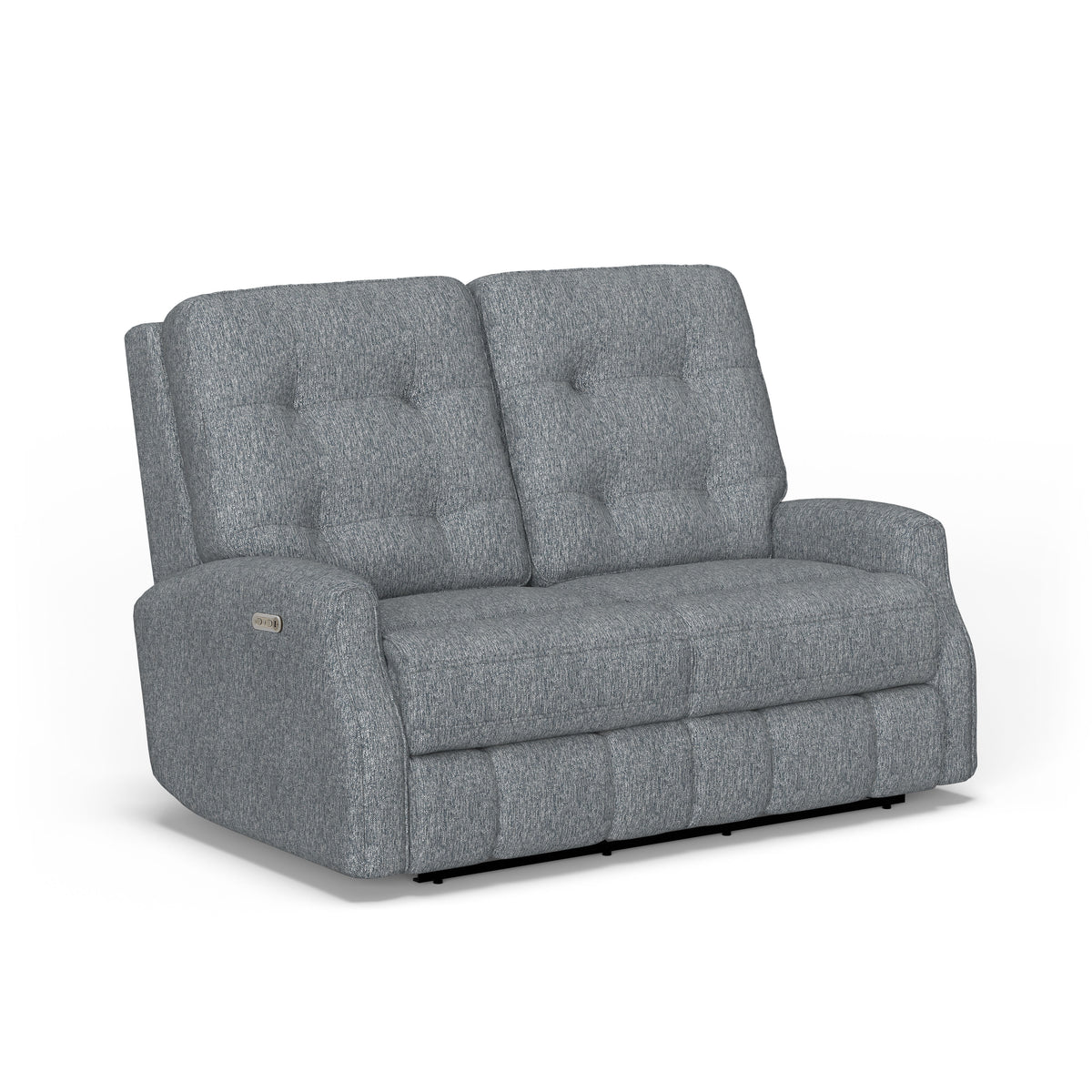 Devon Transitional Fabric Power Reclining Loveseat, Power Headrests | Flexsteel