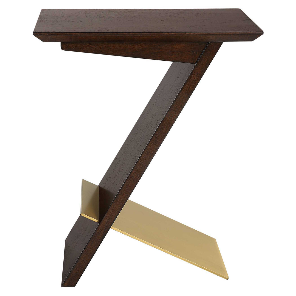 Breakthrough Modern Accent Table - Dark Brown / Gold by Uttermost - View 4
