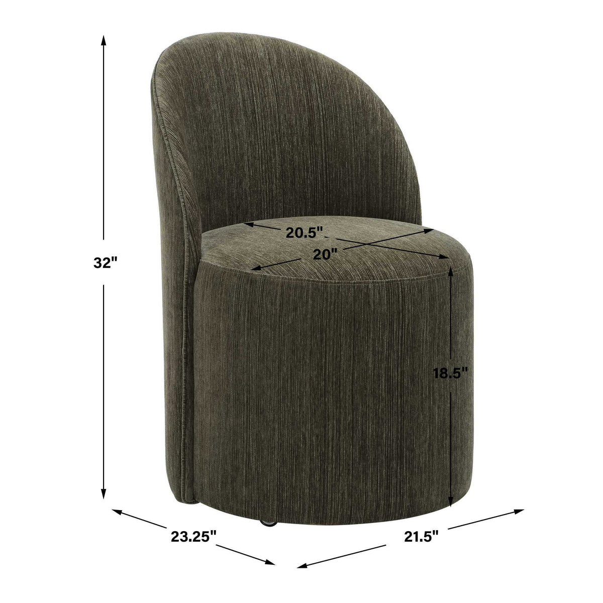 Roll With It Dining Chair Herb - Dark Green by Uttermost - View 9