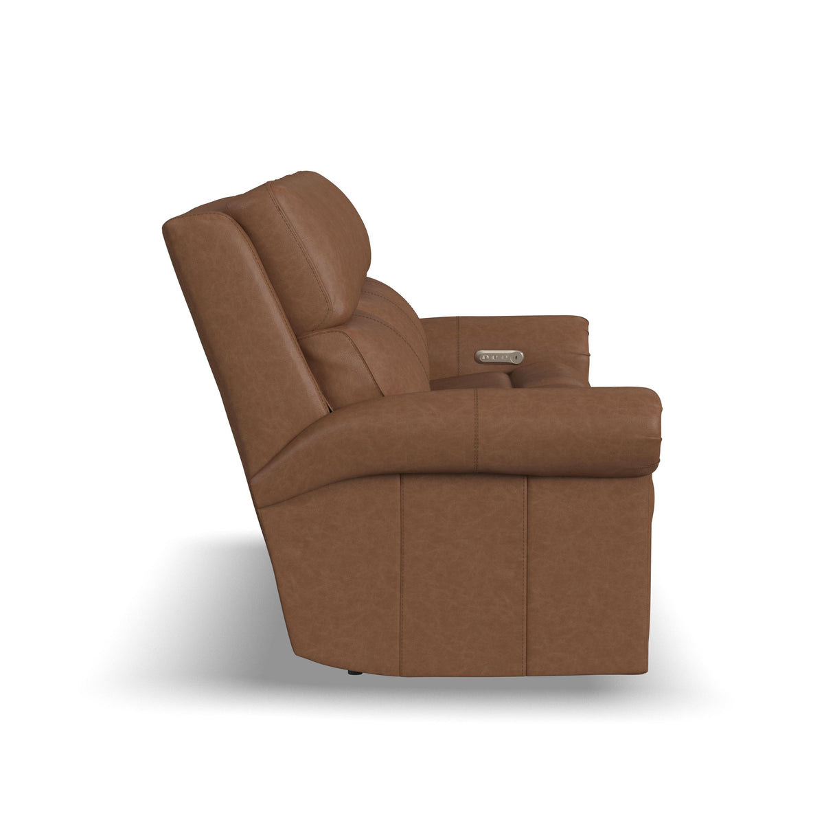 Bernard Power Reclining Sofa With Console, Power Headrests & Lumbar | Flexsteel