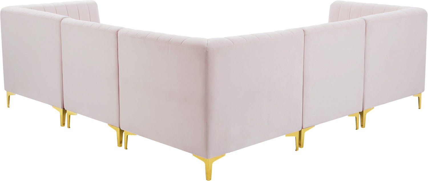 Alina - Modular Sectional 6 Piece - Pink | Home Elegance USA