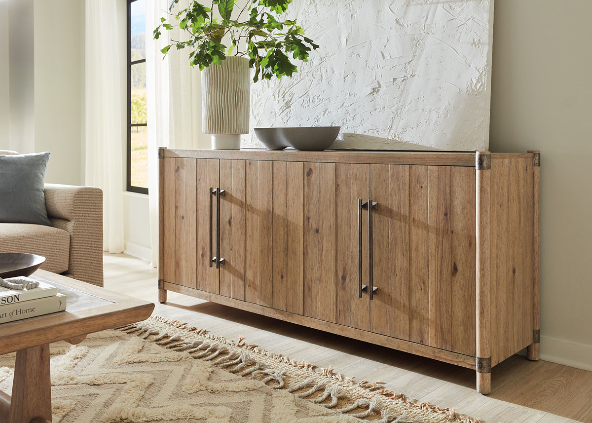 Vineyard Row Entertainment Credenza - Light Brown by Hooker Furniture - View 2