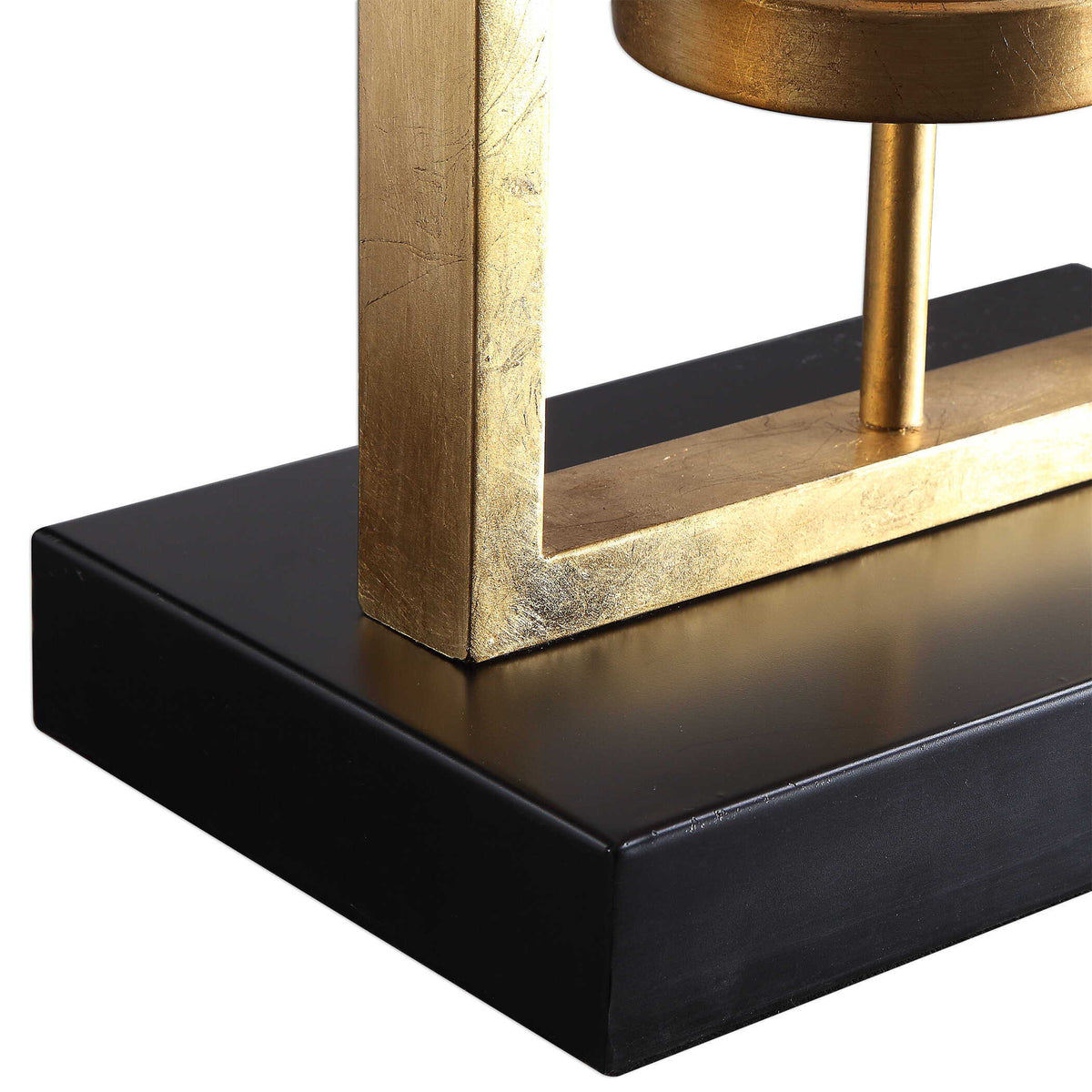 Cielo Staggered Rectangles Floor Lamp - Gold / Black by Uttermost - View 7