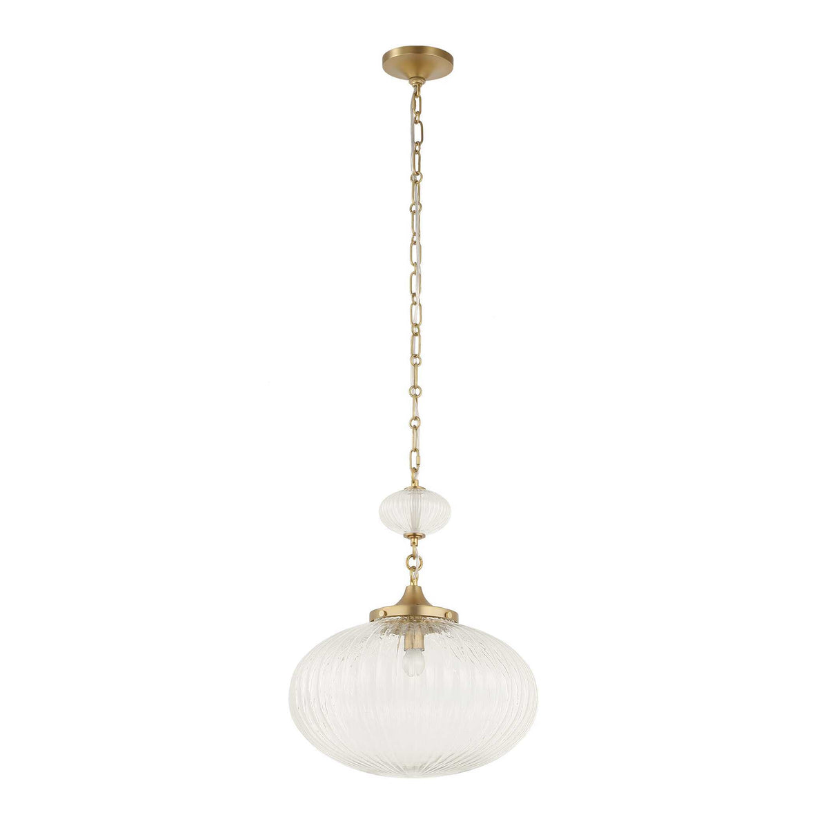Bellaire 1 Light Glass Shade Pendant - Gold by Uttermost - View 8