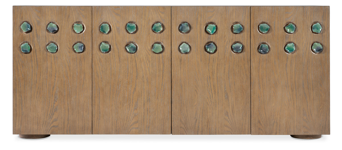 Commerce And Market Pilea Entertainment Credenza - Light Brown / Light Blue by Hooker Furniture - View 5