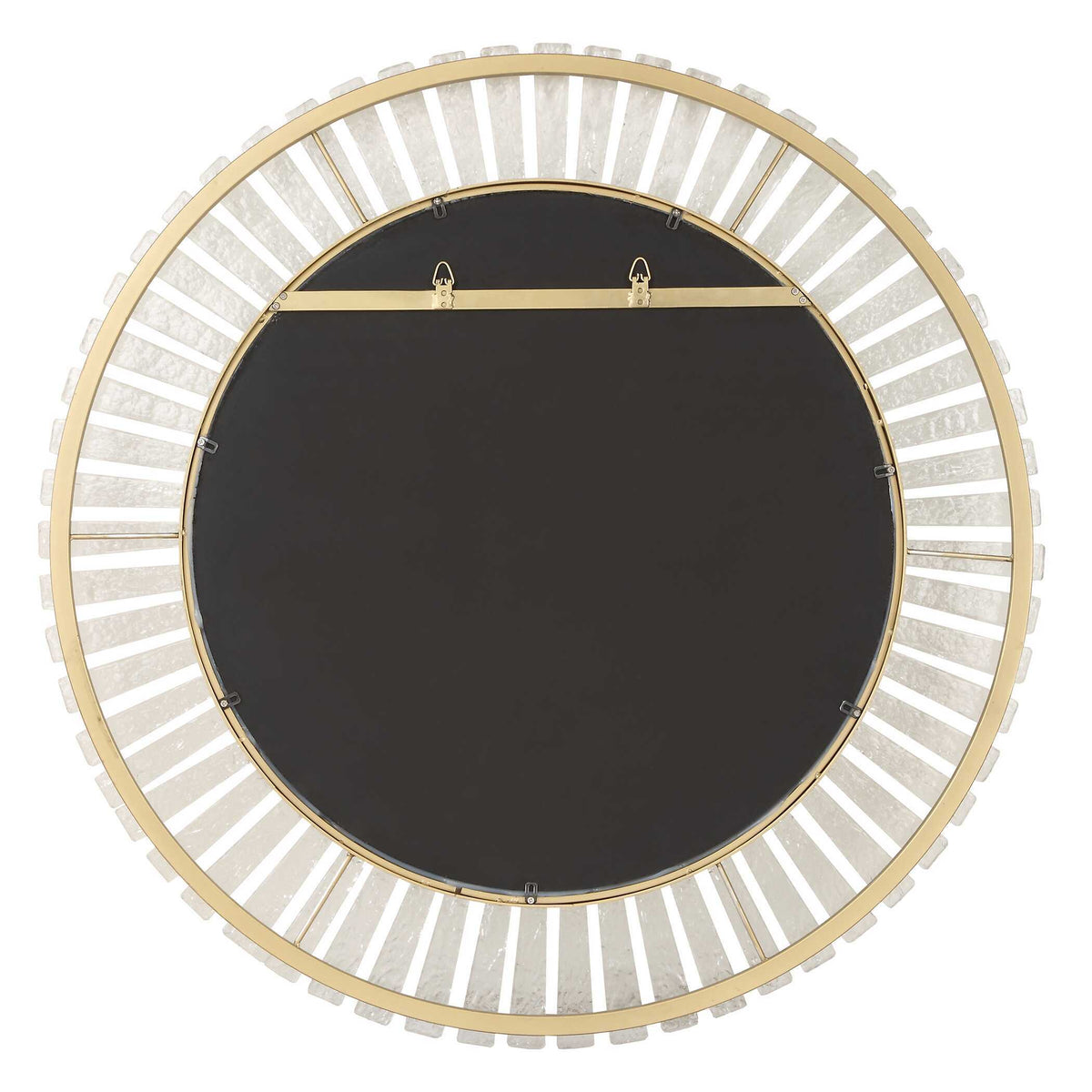 Denali Textured Glass Round Mirror - Silver by Uttermost - View 6