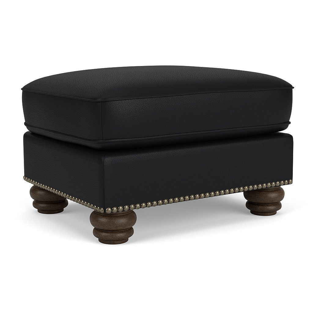 Bexley Leather Ottoman, Nailhead Trim | Flexsteel