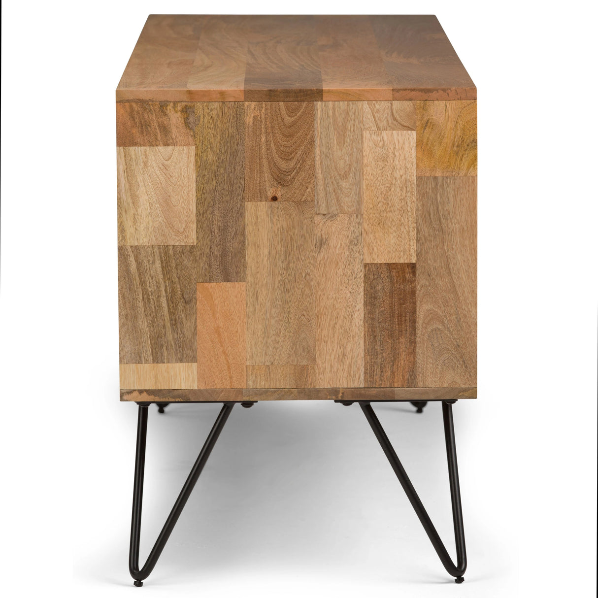 Hunter 60 inch Wide Solid Mango Wood TV Stand in Natural For TVs up to 65 inches - sold by Home Elegance USA