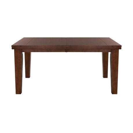 Dark Oak Finish Rectangular 1pc Dining Table with Self - Storing Extension Leaf Wooden Simple Dining Furniture | Home Elegance USA