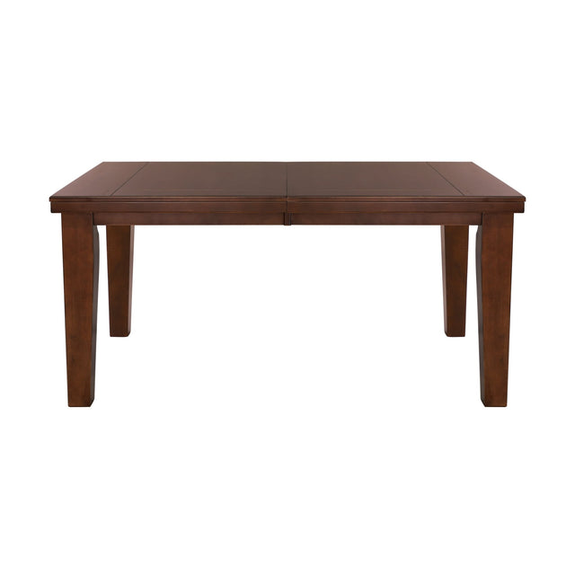 Dark Oak Finish Rectangular 1pc Dining Table with Self - Storing Extension Leaf Wooden Simple Dining Furniture | Home Elegance USA