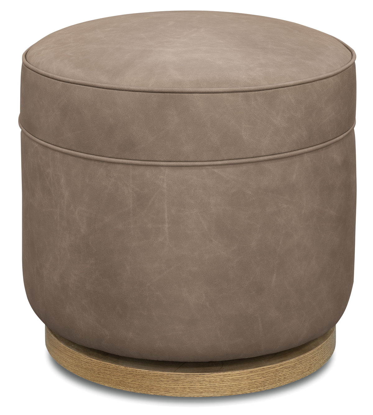 Chloe Swivel Footstool - Light Brown by Hooker Furniture - View 1