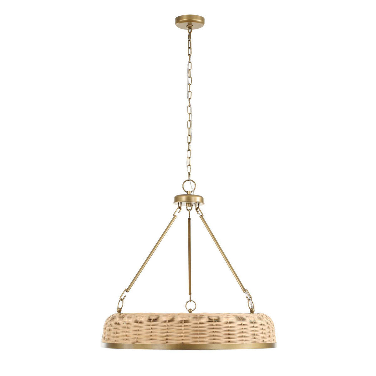 Ladakh 9 Light Round Wicker Pendant - Gold by Uttermost - View 8