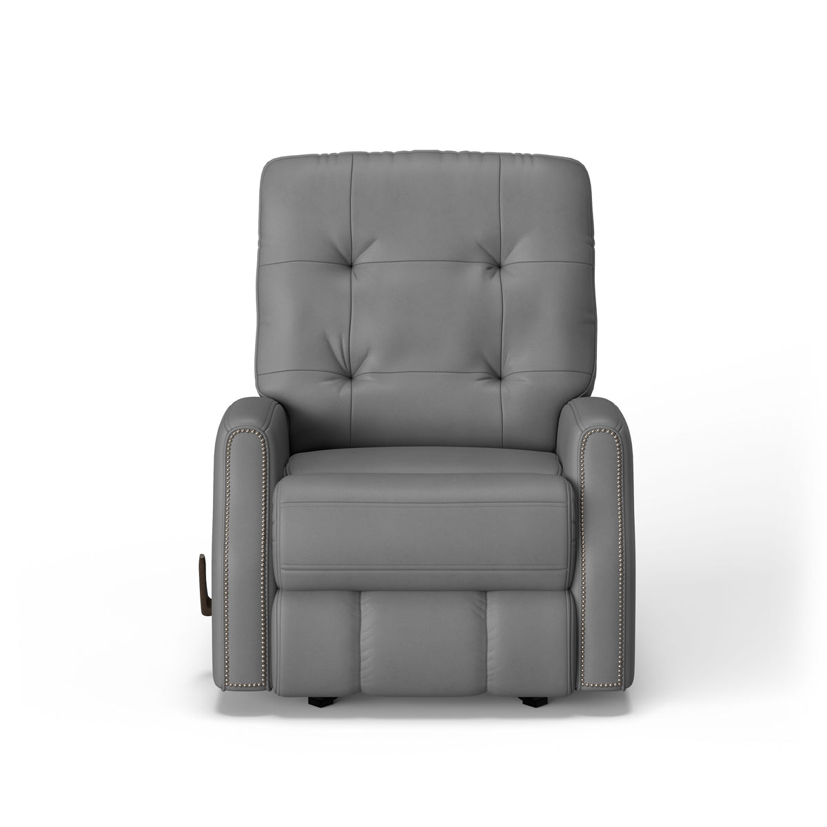 Devon Transitional Leather Rocking Recliner, Nailhead Trim | Flexsteel
