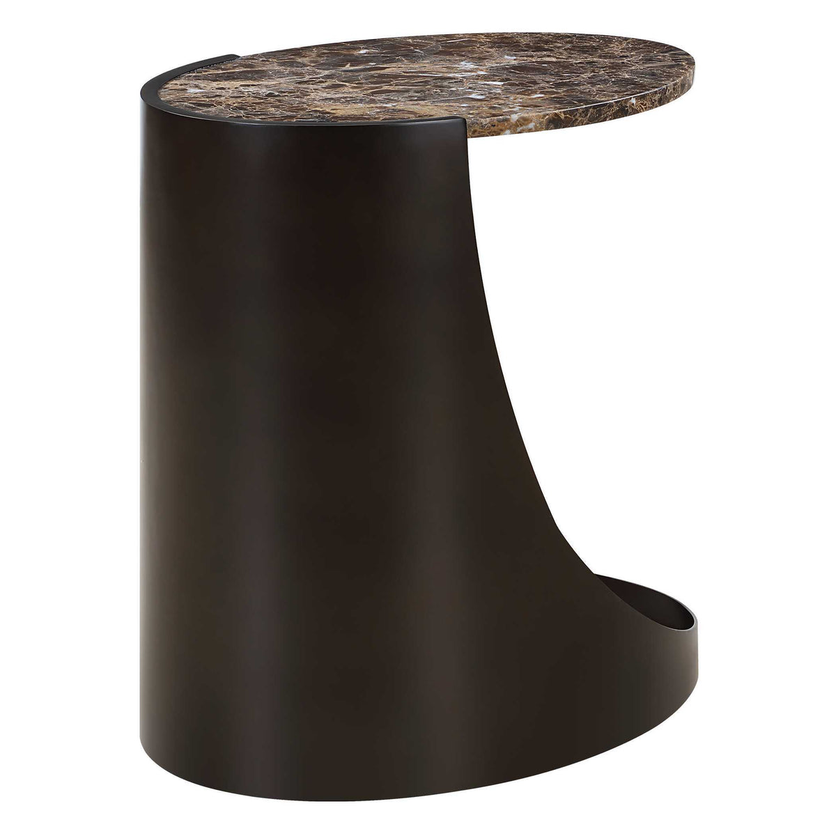 Welling Modern Metal Side Table - Black / Dark Brown by Uttermost - View 7
