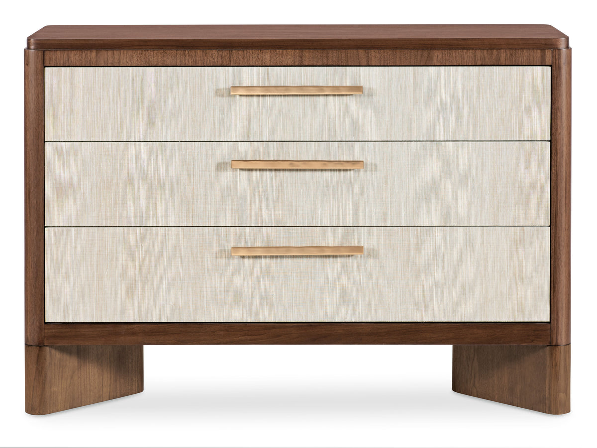 Eleana Three Drawer Chest Medium Wood / Beige - Dark Brown / Beige by Hooker Furniture - View 4