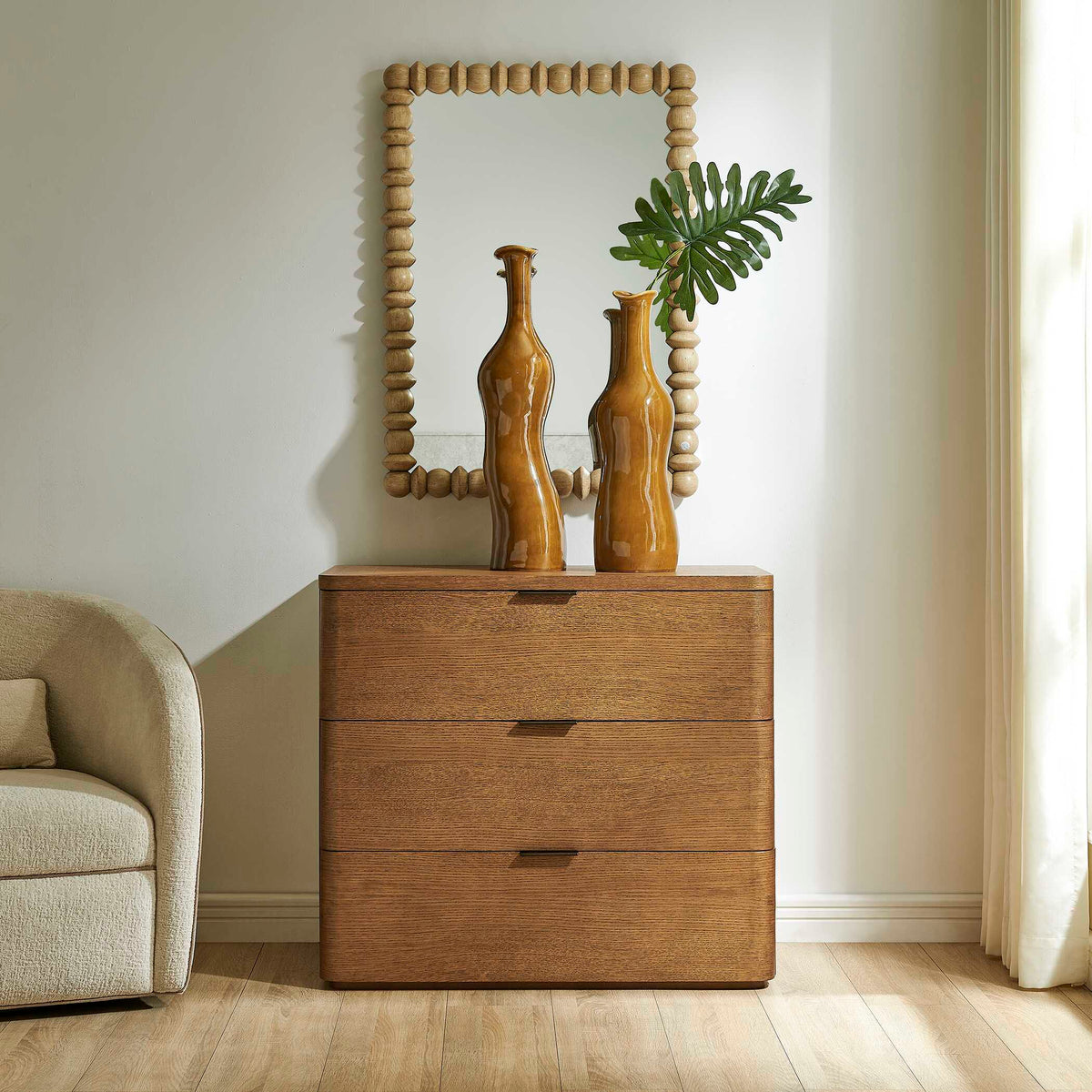 Duluth Oak 3 Drawer Chest Woodtone - Light Brown by Uttermost - View 4