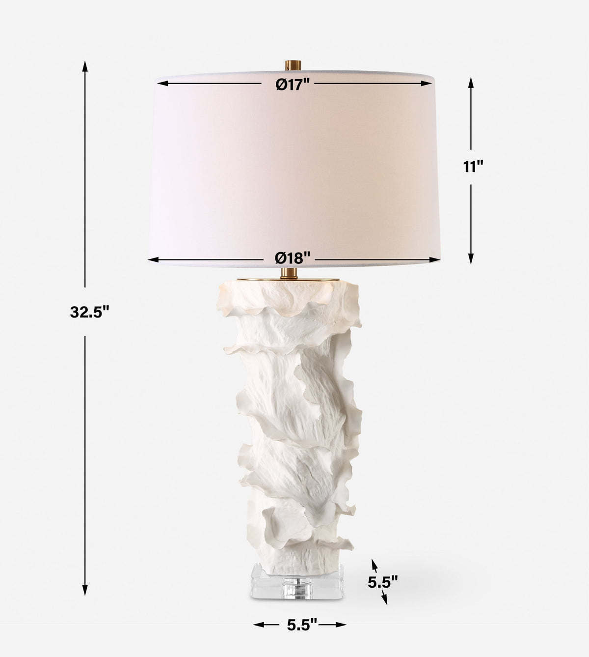 Wisp White Table Lamp by Uttermost - View 8