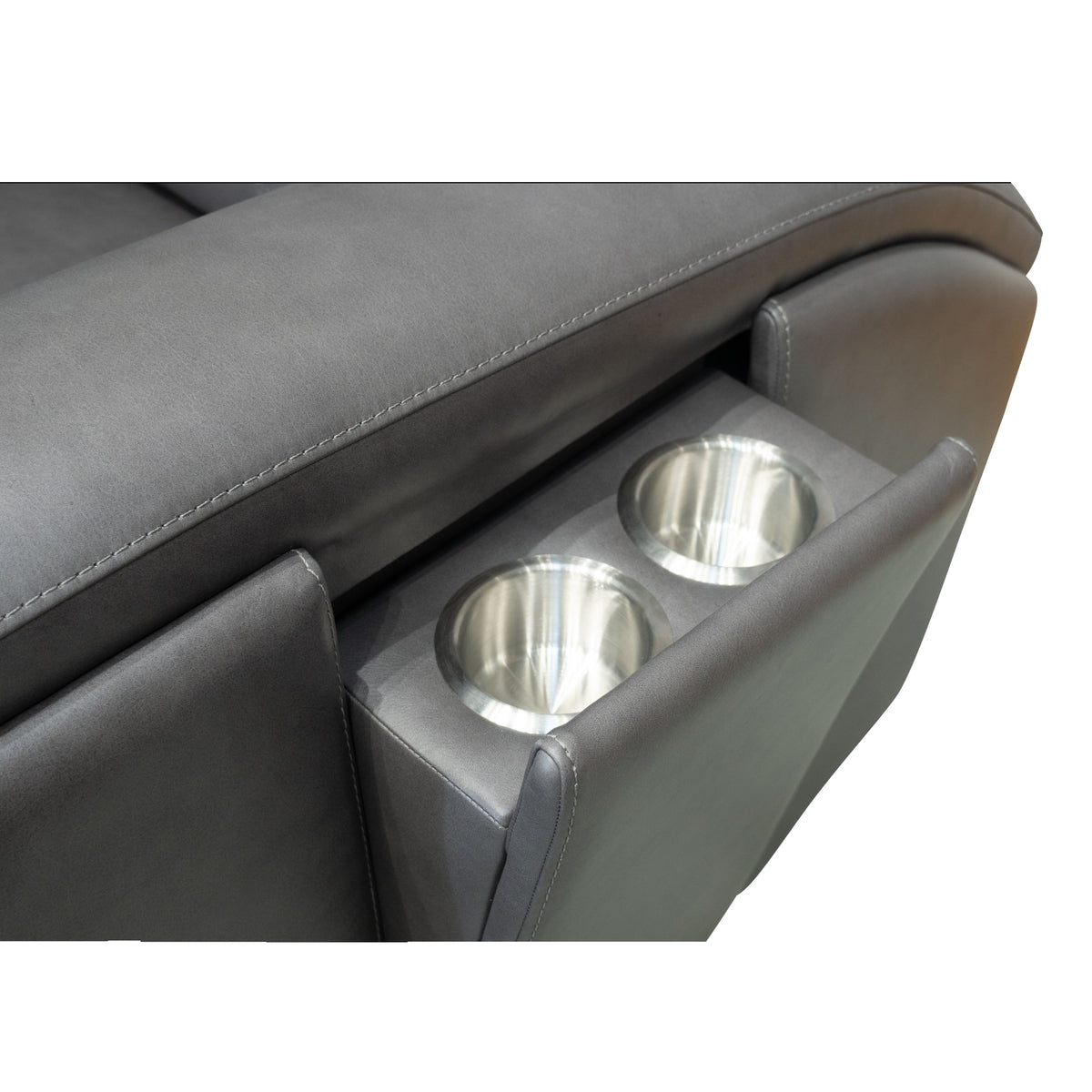 Wyatt Power Recliner With Power Headrest & Lumbar - Gunmetal | Flexsteel