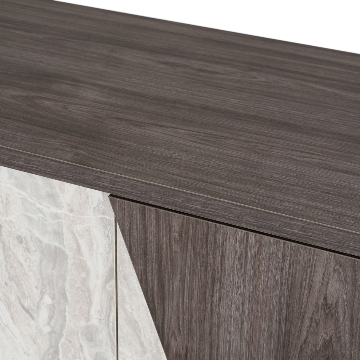 Nova Domus Cairo - Modern Grey Elm and White/Grey Marble Pattern Buffet