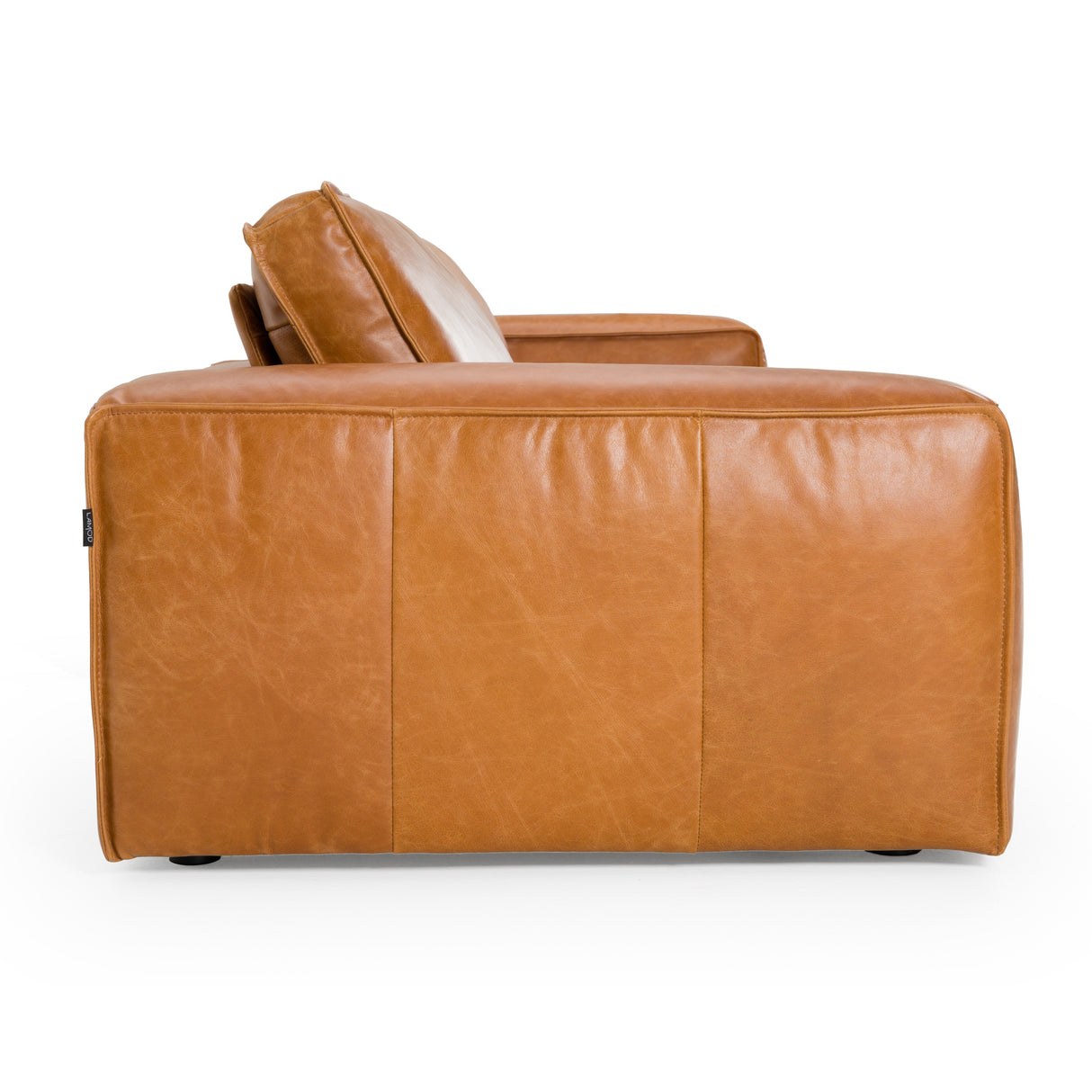 Cambria - Modern Cognac Leather Sofa - View Image 1