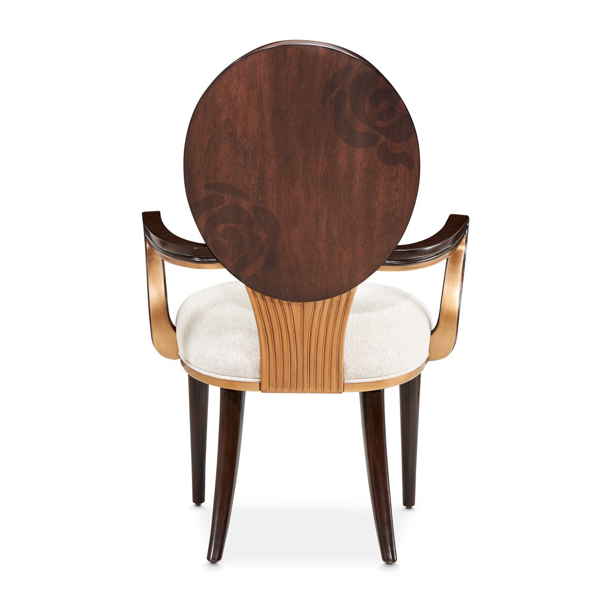 Camellia Field Arm Chair Warm Pecan - Aico Furniture - back