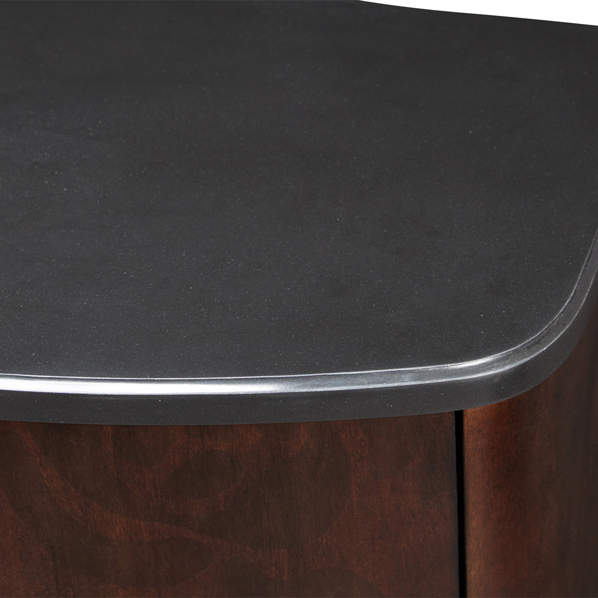 Camellia Field Nightstand in Warm Pecan with Black Marble Top | Aico by Michael Amini - Home Elegance USA