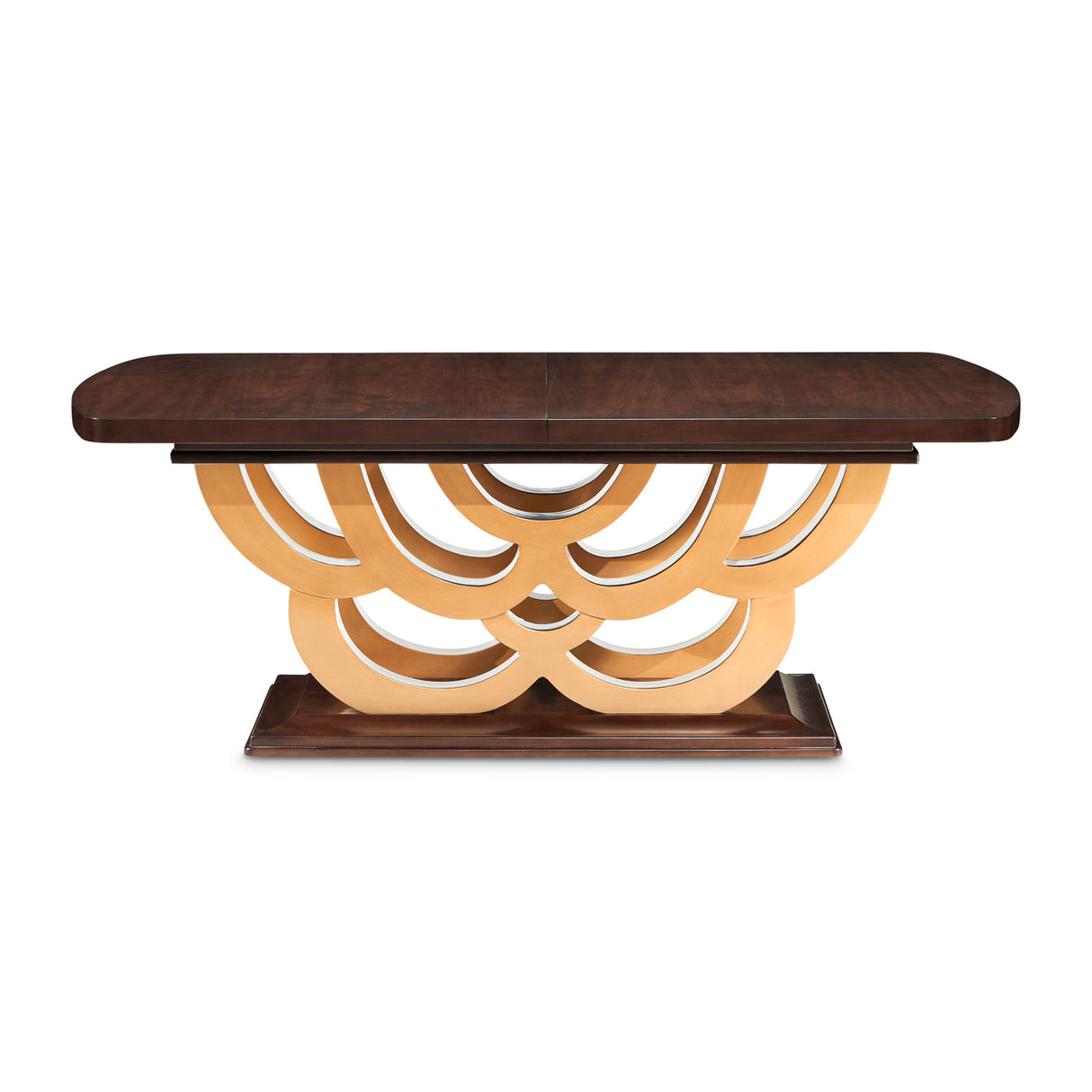 Camellia Field Rectangular Dining Table Warm Pecan - Aico Furniture - side