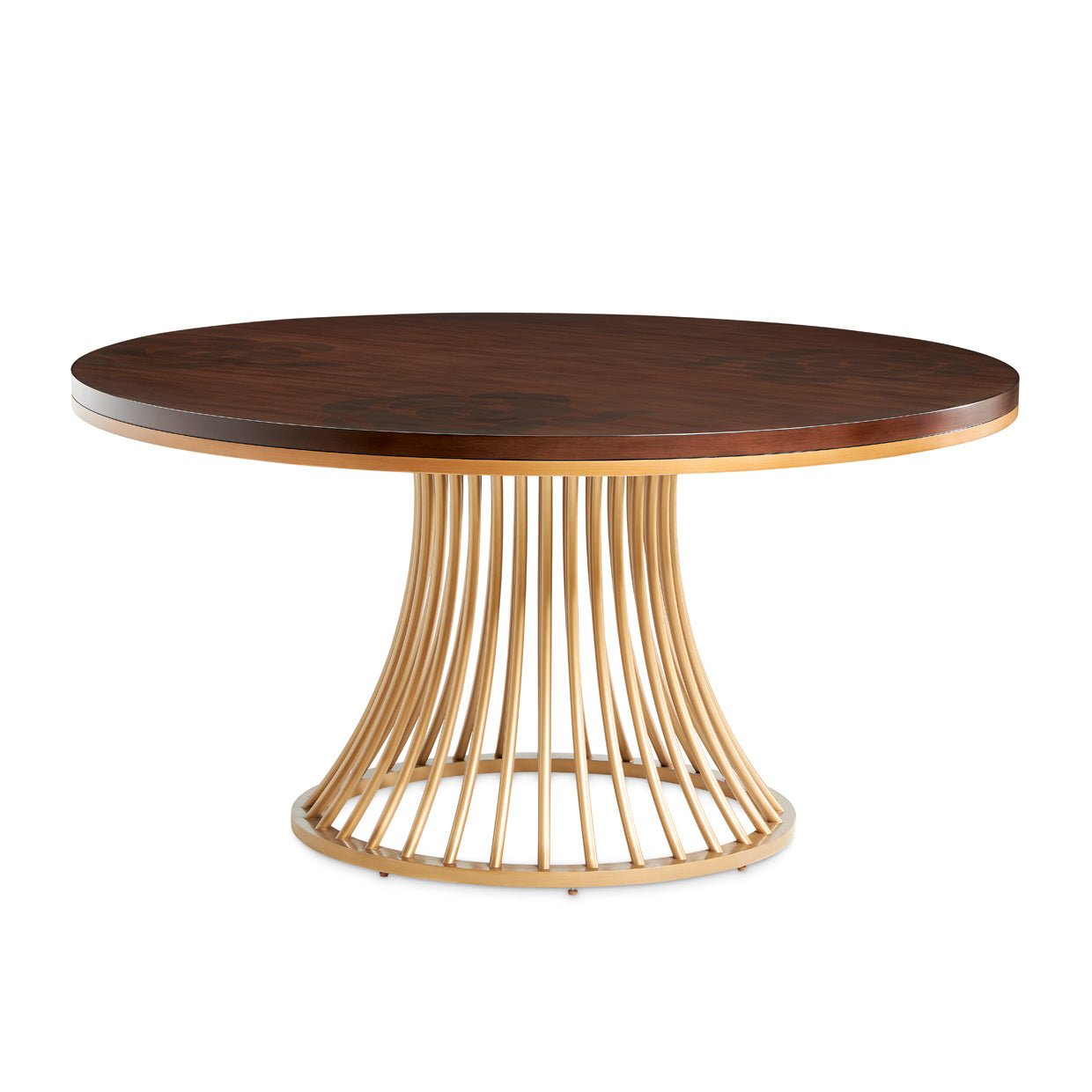 Camellia Field Round dining Table Warm Pecan - Aico Furniture