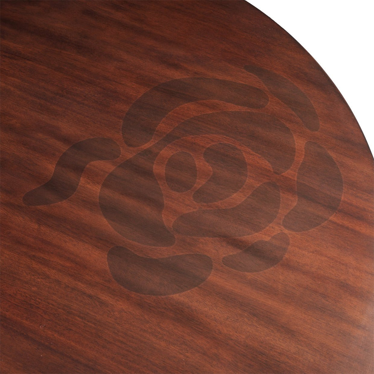 Camellia Field Round dining Table Warm Pecan - Aico Furniture - top view