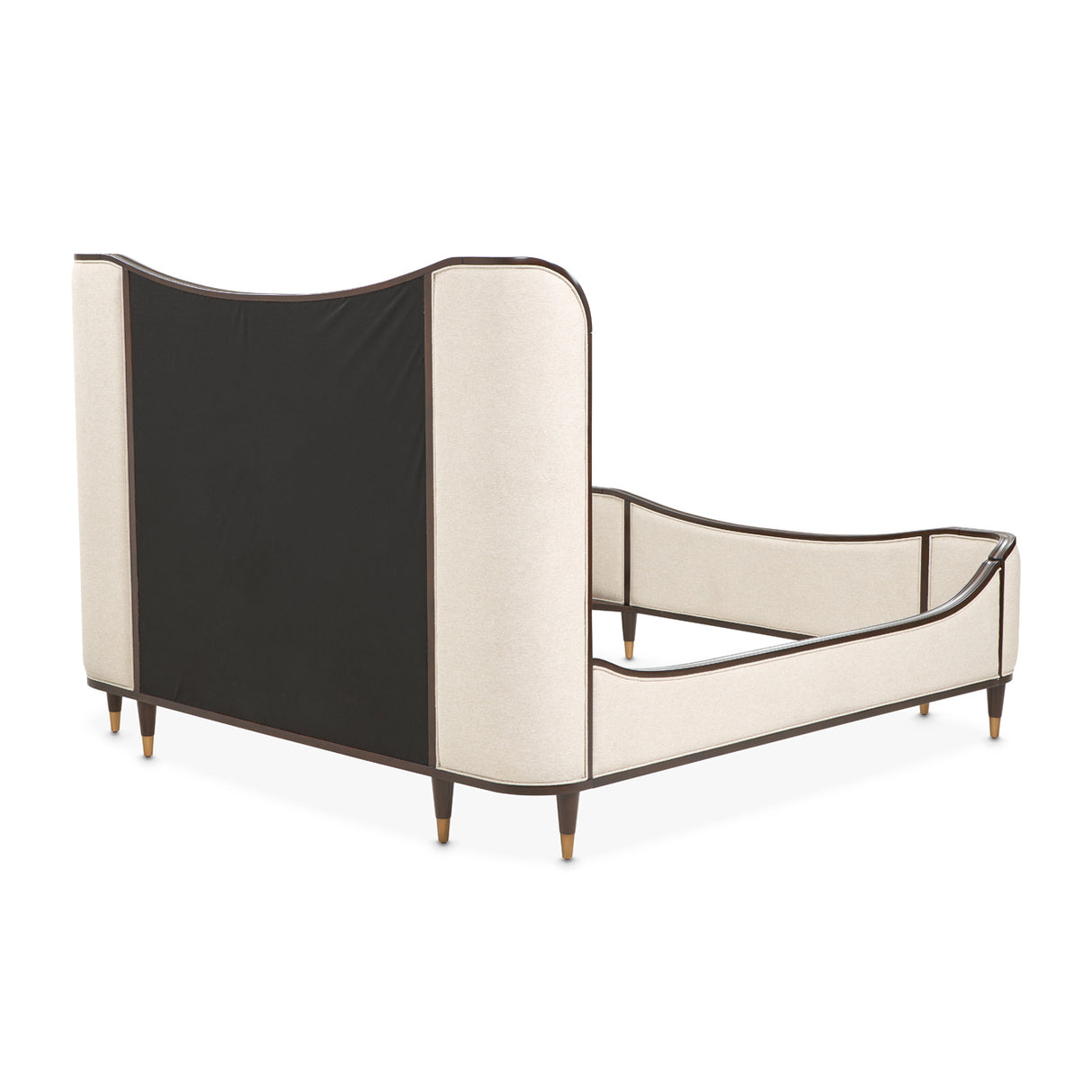 Camellia Field Upholstered Bed in Warm Pecan | Aico by Michael Amini