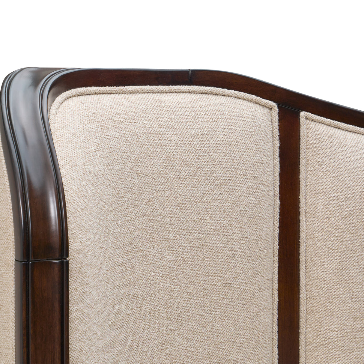 Camellia Field Upholstered Bed in Warm Pecan | Aico by Michael Amini