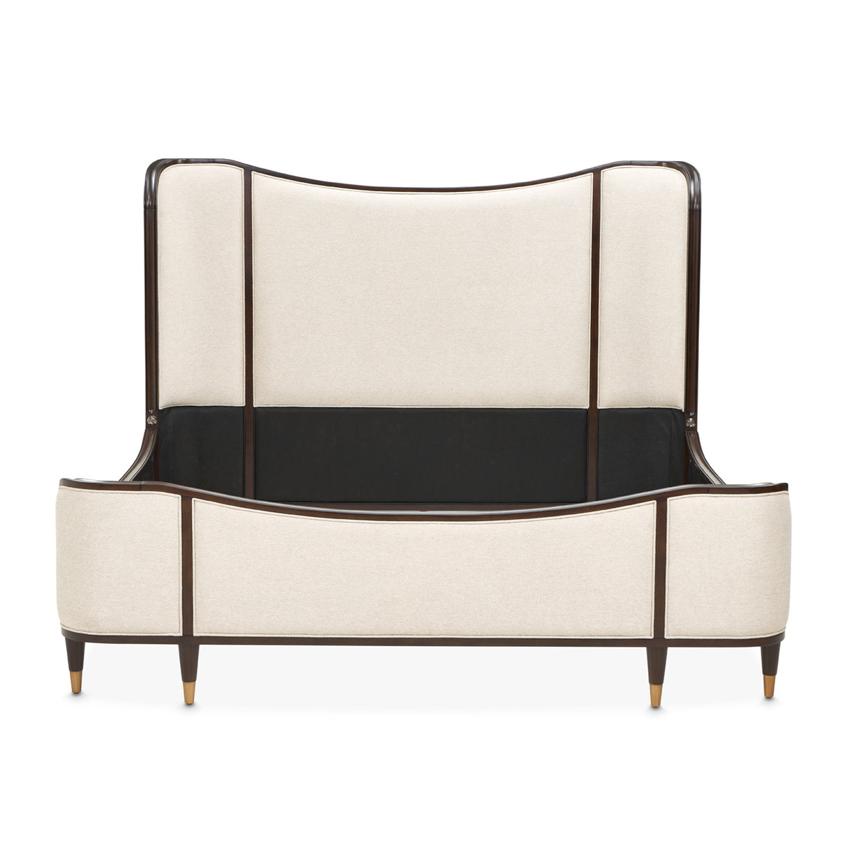 Camellia Field Upholstered Bed in Warm Pecan | Aico by Michael Amini