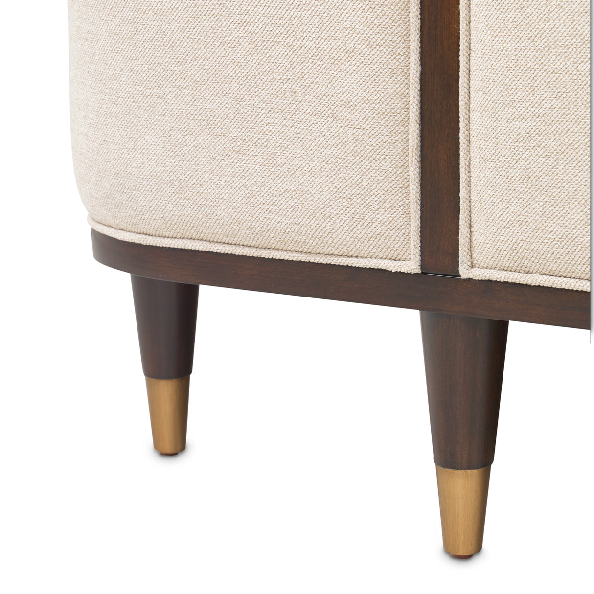 Camellia Field Upholstered Bed in Warm Pecan | Aico by Michael Amini