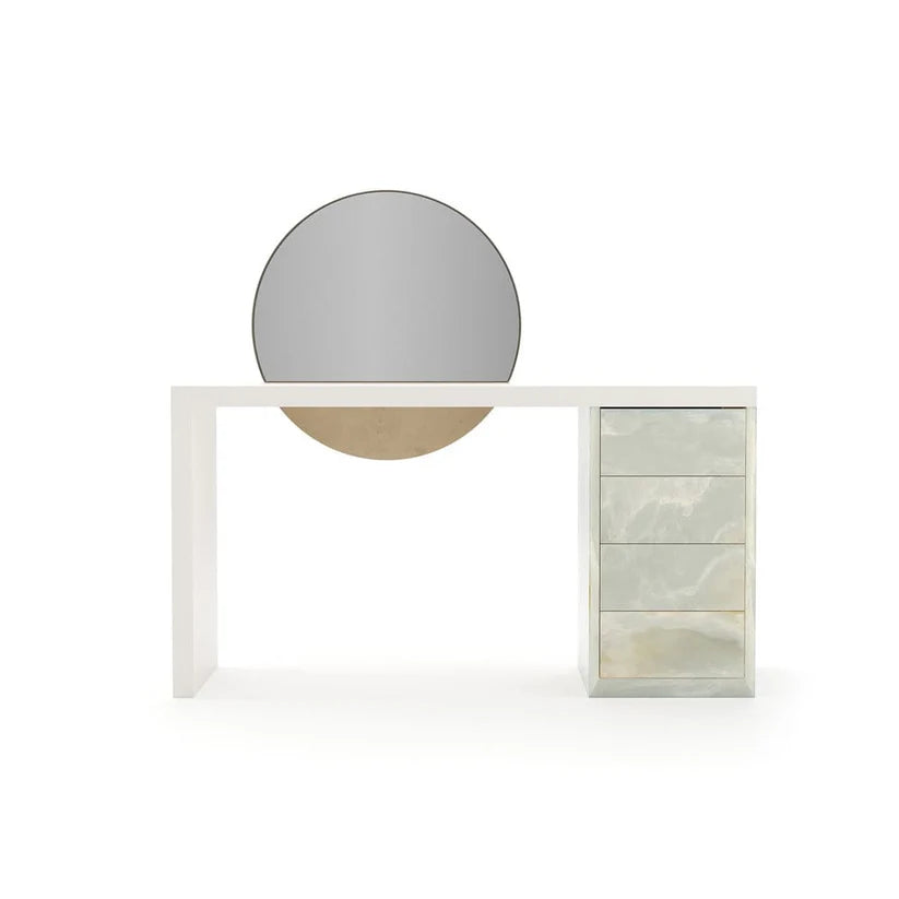 Monaco Vanity | Caracole Classic | Almond Milk & Green Onyx | CLA-425V-073