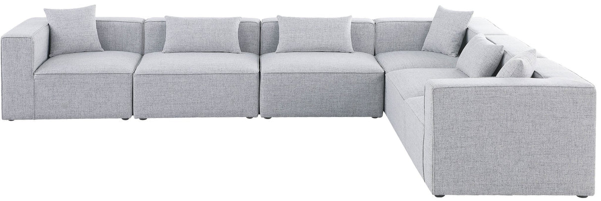 Cube - Modular Sectional 6 Piece - Gray - Modern & Contemporary | Home Elegance USA