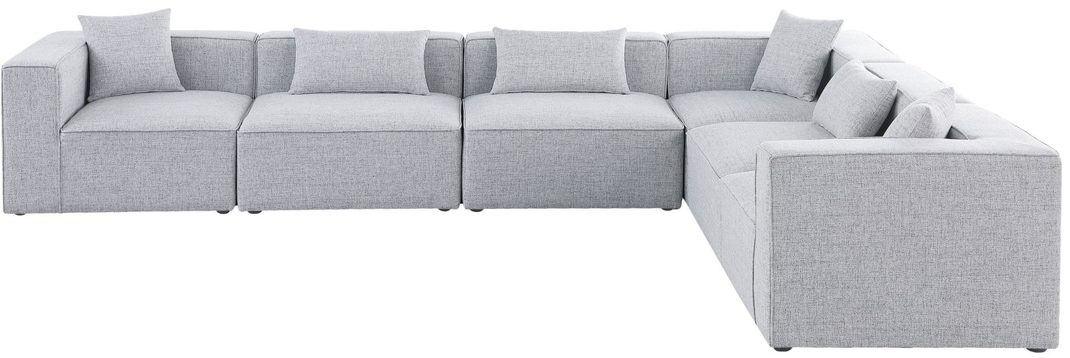 Cube - Modular Sectional 6 Piece - Gray - Modern & Contemporary | Home Elegance USA