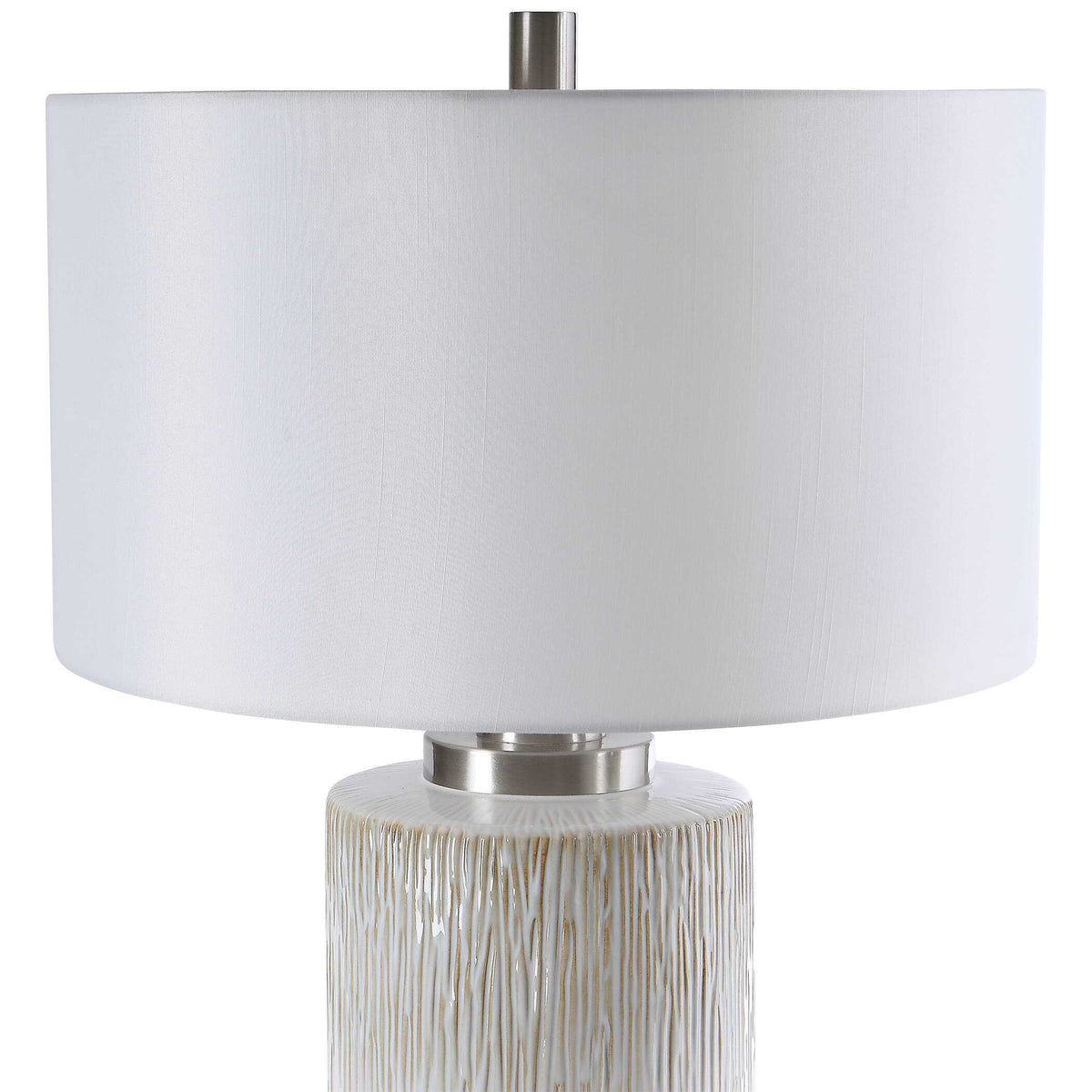 Georgios Cylinder Table Lamp - White by Uttermost - View 5