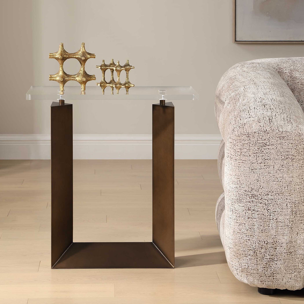 McElroy Modern Side Table - Bronze by Uttermost - View 2